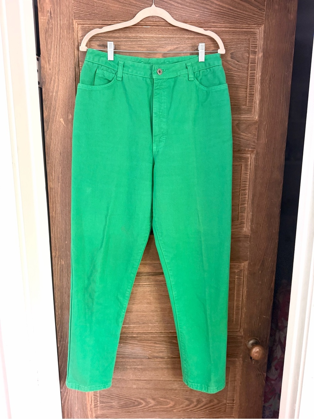Vintage Magical Weekend Bright Green High Waist Barrel Jeans Size 30